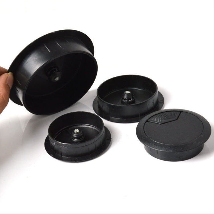 Copri foro per cavi da scrivania per computer in plastica ABS da 20 pezzi, 50mm (Black), 50mm (White), 53mm (Black), 53mm (White), 60mm (Black), 60mm (White), 80mm (Black), 80mm (White)