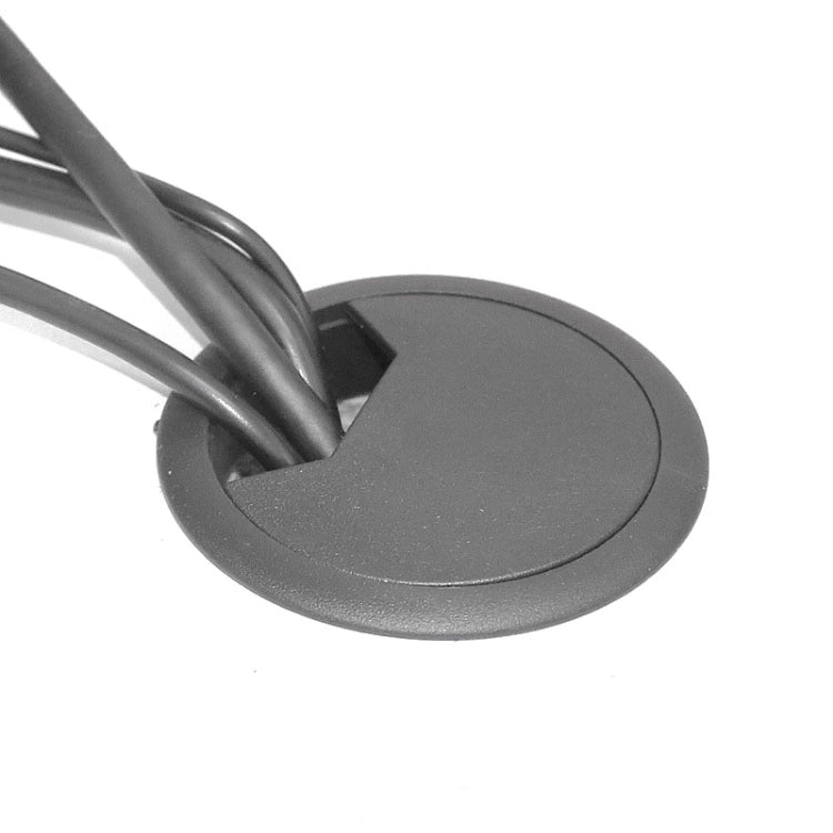 Copri foro per cavi da scrivania per computer in plastica ABS da 20 pezzi, 50mm (Black), 50mm (White), 53mm (Black), 53mm (White), 60mm (Black), 60mm (White), 80mm (Black), 80mm (White)