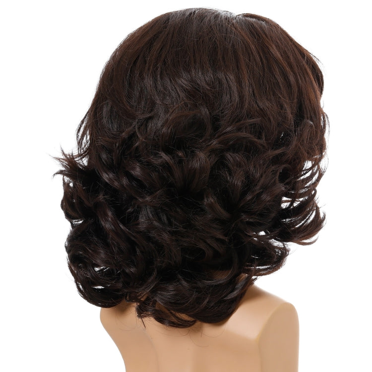 Parrucche da uomo Frangia obliqua Soffici capelli ricci corti