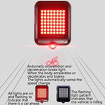 Fanale posteriore intelligente del freno dello sterzo Luce della bicicletta ricaricabile USB Luce di sicurezza per l'avvertimento del ciclismo, Intelligent Steering Brake Tail Light