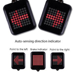 Fanale posteriore intelligente del freno dello sterzo Luce della bicicletta ricaricabile USB Luce di sicurezza per l'avvertimento del ciclismo, Intelligent Steering Brake Tail Light