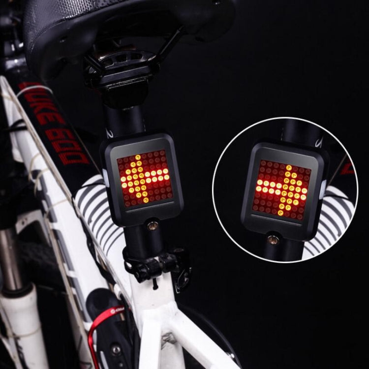 Fanale posteriore intelligente del freno dello sterzo Luce della bicicletta ricaricabile USB Luce di sicurezza per l'avvertimento del ciclismo, Intelligent Steering Brake Tail Light