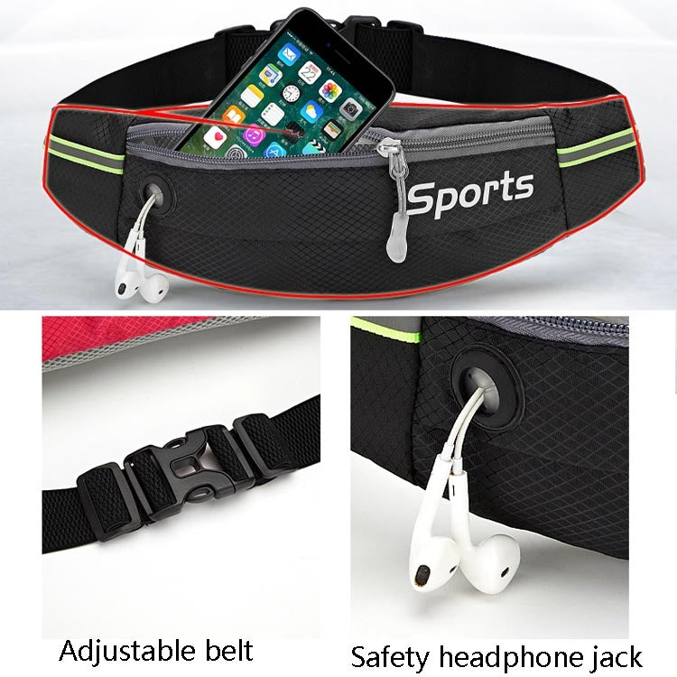Marsupio sportivo Attrezzatura da corsa Borsa da esterno traspirante idrorepellente di grande capacità leggera, 7 inch