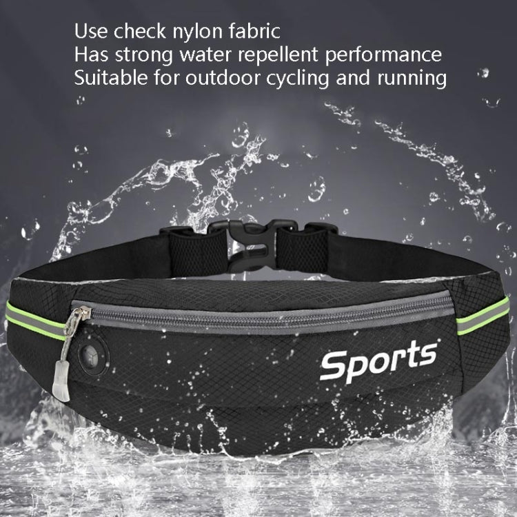 Marsupio sportivo Attrezzatura da corsa Borsa da esterno traspirante idrorepellente di grande capacità leggera, 7 inch