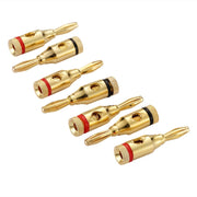 20 pezzi 4 mm placcato in oro con testa a banana presa audio connettore per cavo dell'altoparlante