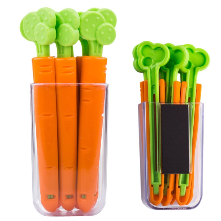 5 set di clip di tenuta per sacchetti di alimenti con clip di tenuta per carote con scatola magnetica, Carrot Sealing Clip