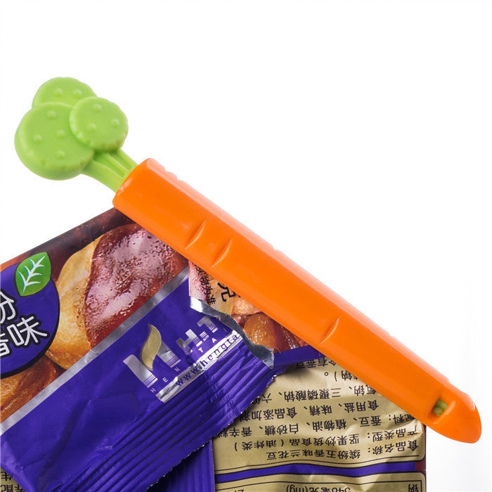 5 set di clip di tenuta per sacchetti di alimenti con clip di tenuta per carote con scatola magnetica, Carrot Sealing Clip