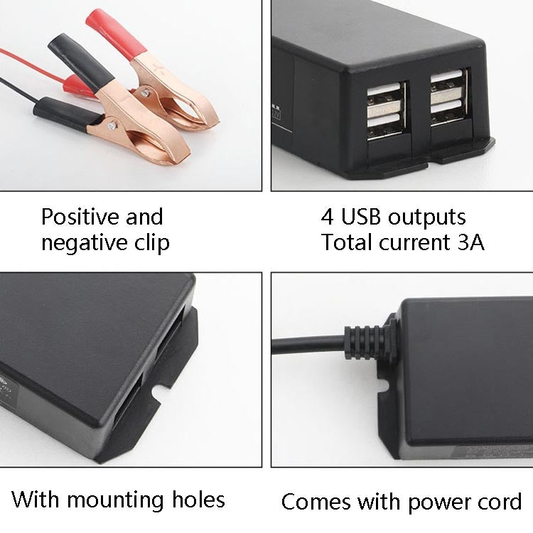 2 PCS 12/24V 4 Caricabatteria per cellulare da auto con interfaccia USB, Phone Charger