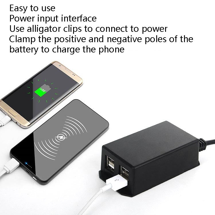 2 PCS 12/24V 4 Caricabatteria per cellulare da auto con interfaccia USB, Phone Charger