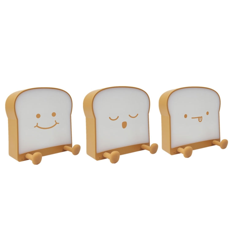 F-L-01 Luce notturna per pane tostato con supporto per cellulare Luce per dormire in camera da letto per bambini, F-L-01 Toast Bread Gluttonous, F-L-01 Toast Bread Snooze, F-L-01 Toast Bread Playful