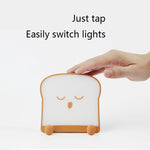 F-L-01 Luce notturna per pane tostato con supporto per cellulare Luce per dormire in camera da letto per bambini, F-L-01 Toast Bread Gluttonous, F-L-01 Toast Bread Snooze, F-L-01 Toast Bread Playful