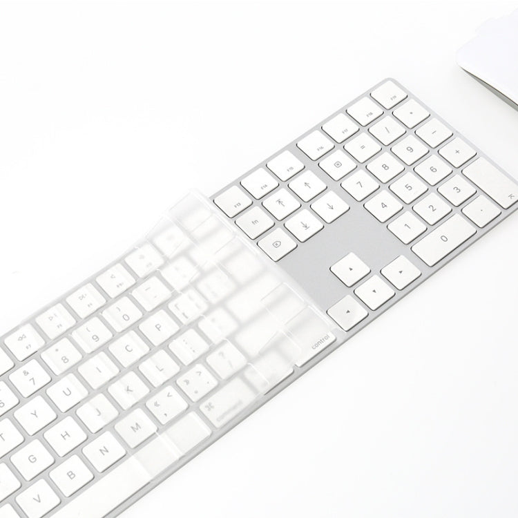 T17606 Pellicola per tastiera del computer Pellicola protettiva per tastiera Nano lunga trasparente in TPU, For iMac 2017 Magic Keyboard(with Number Model)
