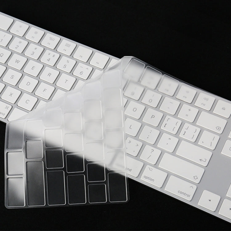 T17606 Pellicola per tastiera del computer Pellicola protettiva per tastiera Nano lunga trasparente in TPU, For iMac 2017 Magic Keyboard(with Number Model)