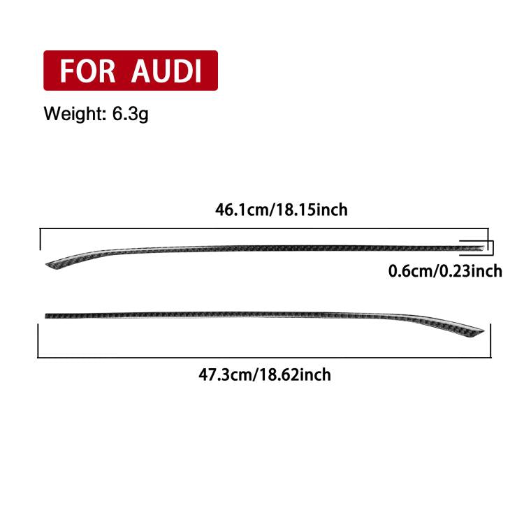 2 pezzi / Set Adesivi laterali per leva del cambio con guida a sinistra per Audi A5 / A5L / S5 Avant / A5 Berlina / A6 Avant / A6L, Left-Hand Drive