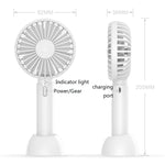 Mini ventilatore portatile silenzioso con batteria 1200mAh