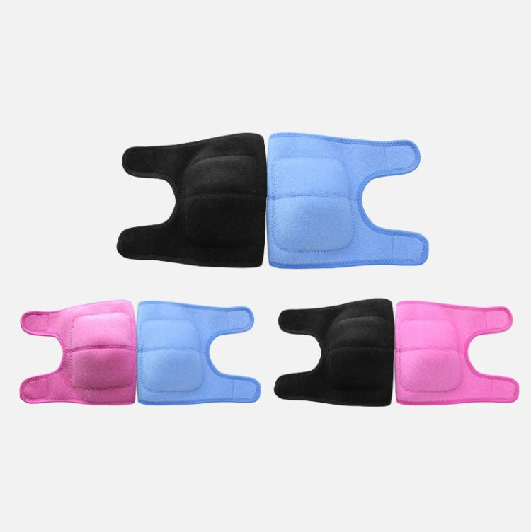 2 paia di ginocchiere ispessite in spugna per bambini, equipaggiamento protettivo anticaduta per danza sportiva, S (Black), M (Black), S (Sky Blue), M (Sky Blue), S (Rose Red), M  (Rose Red)