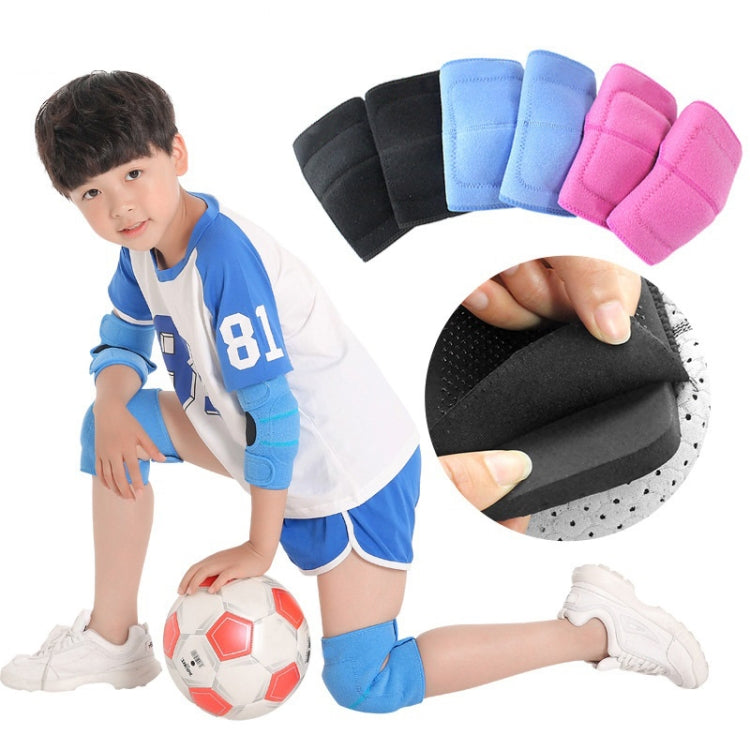 2 paia di ginocchiere ispessite in spugna per bambini, equipaggiamento protettivo anticaduta per danza sportiva, S (Black), M (Black), S (Sky Blue), M (Sky Blue), S (Rose Red), M  (Rose Red)