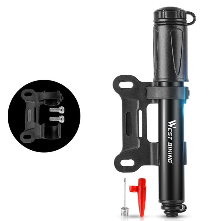 Pompa ad alta pressione per bicicletta West Biking Mini gonfiatore portatile da basket con tubo flessibile, Basketball Inflator With Hose(Black)