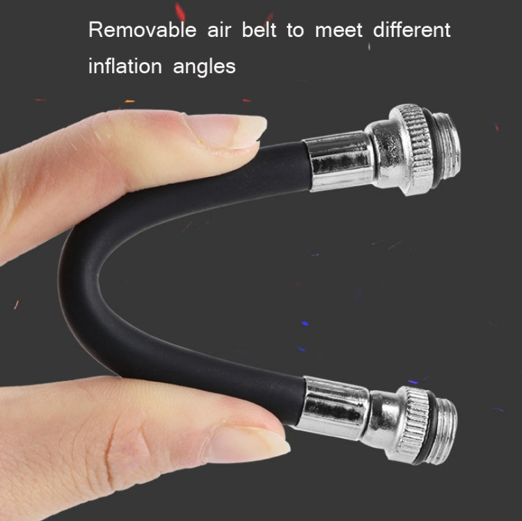 Pompa ad alta pressione per bicicletta West Biking Mini gonfiatore portatile da basket con tubo flessibile, Basketball Inflator With Hose(Black)