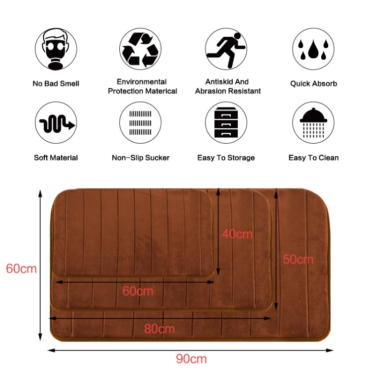 Tappeto antiscivolo per assorbimento d'acqua, tappetino da bagno, shaggy, in memory foam, per porta della cucina, 40X60CM, 50X80CM, 50X90CM