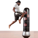 Sacco da boxe da boxe ispessito colonna da boxe per bicchiere gonfiabile verticale per adulti e bambini, altezza: 1,6 m, 1.6m