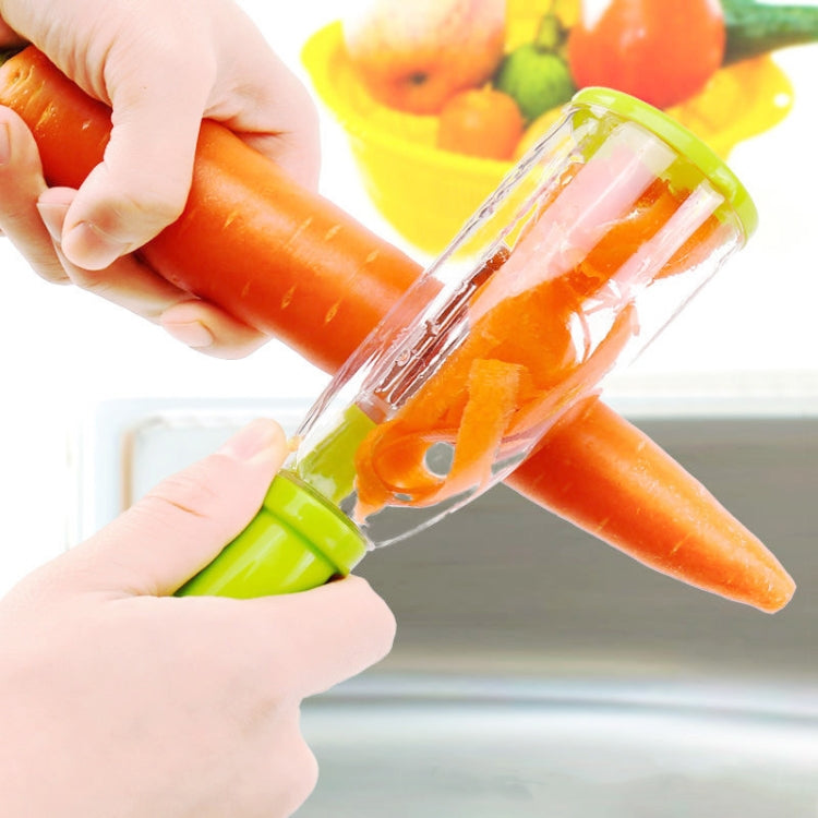 Coltello per sbucciare tipo di stoccaggio da 4 pezzi con contenitore per pialla Coltello per sbucciare frutta domestica Pelapatate multifunzionale, 4 PCS