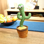 Bambola regalo per le vacanze con canto di cactus danzante elettrico per bambini, No Battery