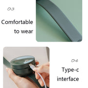 G3 Ventilatore per orologio senza foglie con mini specchio USB portatile per bambini all'aperto, Mirror(White), Mirror(Pink), Mirror(Green)
