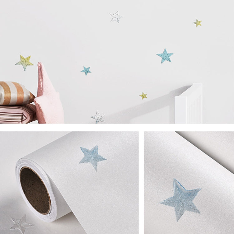 Carta da parati autoadesiva 3D stelle luna, adesivo da parete per bambini del Mediterraneo, 0.53 x 3m