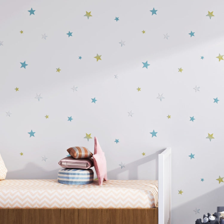 Carta da parati autoadesiva 3D stelle luna, adesivo da parete per bambini del Mediterraneo, 0.53 x 3m