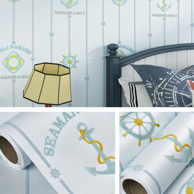 Carta da parati autoadesiva 3D stelle luna, adesivo da parete per bambini del Mediterraneo, 0.53 x 3m