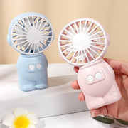 FY040 Mini ventilatore da tavolo con luce notturna per ufficio portatile da esterno USB da 2 pezzi, Pink, Blue, Green