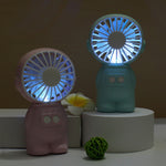 Mini ventilatore da tavolo USB con luce notturna 2 pezzi