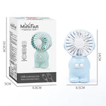 Mini ventilatore da tavolo USB con luce notturna 2 pezzi