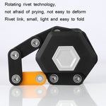 WEST BIKING Serratura a chiave antifurto per bicicletta Serratura pieghevole a catena per moto, Folding Lock