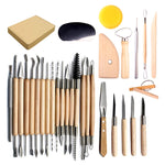 30 in 1 strumenti di argilla in ceramica di legno Strumenti di scultura in argilla multifunzione, Sculpture Tools
