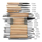 30 in 1 strumenti di argilla in ceramica di legno Strumenti di scultura in argilla multifunzione, Sculpture Tools