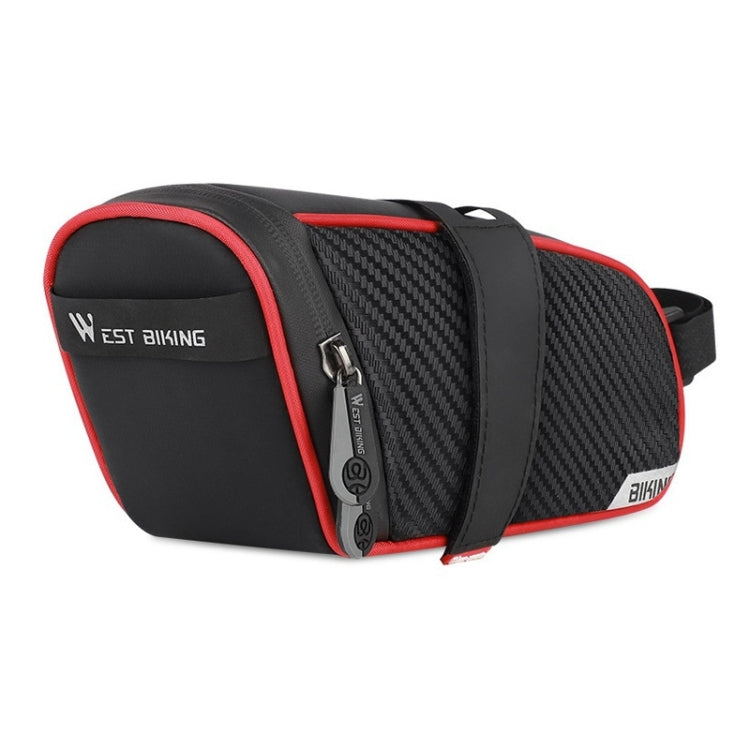 WEST BIKING Borsa da sella impermeabile per bicicletta Borsa da sella per attrezzatura per mountain bike, Small (Black Red), Small (Black Gray), Large (Black Red), Large (Black Gray)