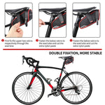 WEST BIKING Borsa da sella impermeabile per bicicletta Borsa da sella per attrezzatura per mountain bike, Small (Black Red), Small (Black Gray), Large (Black Red), Large (Black Gray)