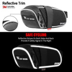 WEST BIKING Borsa da sella impermeabile per bicicletta Borsa da sella per attrezzatura per mountain bike, Small (Black Red), Small (Black Gray), Large (Black Red), Large (Black Gray)