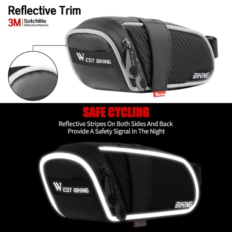 WEST BIKING Borsa da sella impermeabile per bicicletta Borsa da sella per attrezzatura per mountain bike, Small (Black Red), Small (Black Gray), Large (Black Red), Large (Black Gray)