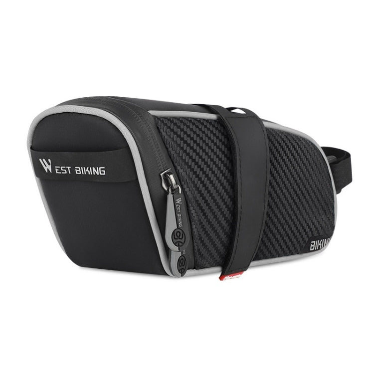 WEST BIKING Borsa da sella impermeabile per bicicletta Borsa da sella per attrezzatura per mountain bike, Small (Black Red), Small (Black Gray), Large (Black Red), Large (Black Gray)