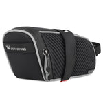 WEST BIKING Borsa da sella impermeabile per bicicletta Borsa da sella per attrezzatura per mountain bike, Small (Black Red), Small (Black Gray), Large (Black Red), Large (Black Gray)