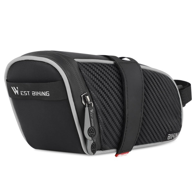 WEST BIKING Borsa da sella impermeabile per bicicletta Borsa da sella per attrezzatura per mountain bike, Small (Black Red), Small (Black Gray), Large (Black Red), Large (Black Gray)