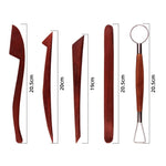 23 in 1 set di strumenti per argilla in plastica per argilla in legno Set combinato per intaglio multifunzionale, Pottery Clay Tool Set