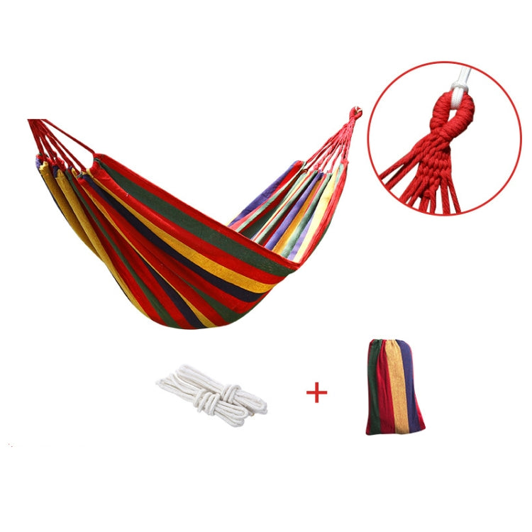 Altalena per amaca da esterno con prevenzione del ribaltamento del campo dell'amaca in tela spessa, 260x80 No Stick Single (Red Stripe), 260x80  Non-stick Single (Blue Stripes ), 260x100 No Stick (Red Stripes), 260x100 No Stick (Blue Stripes)          ...