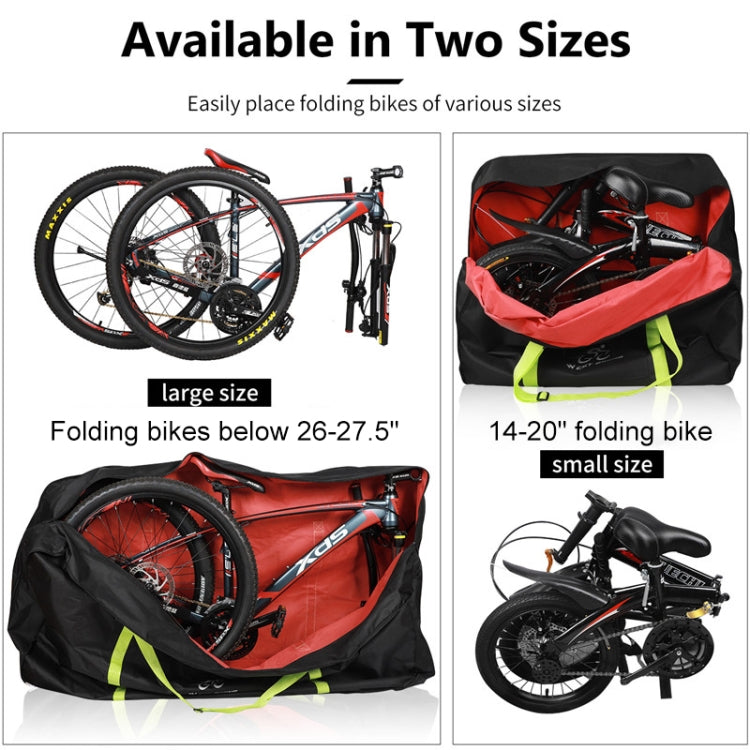 WEST BIKING Borsa per bicicletta pieghevole Borsa per bicicletta, Small （Black）, Small （Green）, Large （Black）, Large （Green）