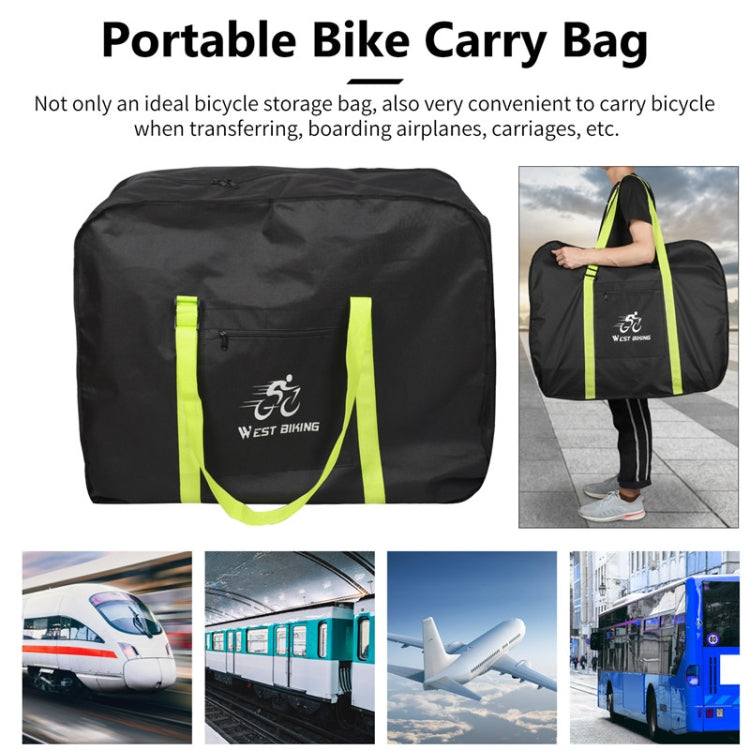 WEST BIKING Borsa per bicicletta pieghevole Borsa per bicicletta, Small （Black）, Small （Green）, Large （Black）, Large （Green）