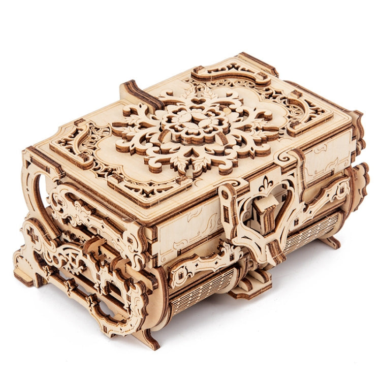 Macchinari in legno Scatola antica Regalo fai-da-te Ingranaggio rotante Modello 3D Assemblaggio Puzzle Giocattolo educativo, Wooden Machinery Antique Box