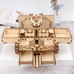 Macchinari in legno Scatola antica Regalo fai-da-te Ingranaggio rotante Modello 3D Assemblaggio Puzzle Giocattolo educativo, Wooden Machinery Antique Box